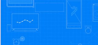 蓝色扁平化背景banner装饰高清