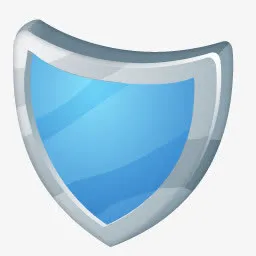 蓝色盾牌图标免抠