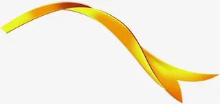 黄色彩带开业大吉免抠