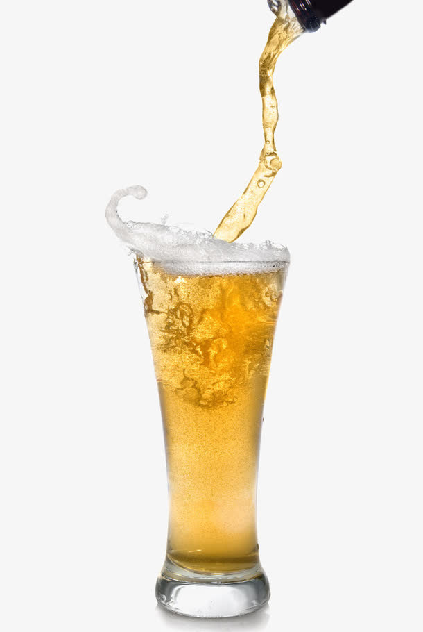 倒到被子里的啤酒免抠