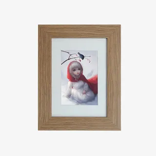 环保原木中式相框免抠