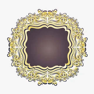 手绘精美边框免抠