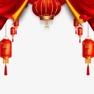 新春喜庆背景设计免抠