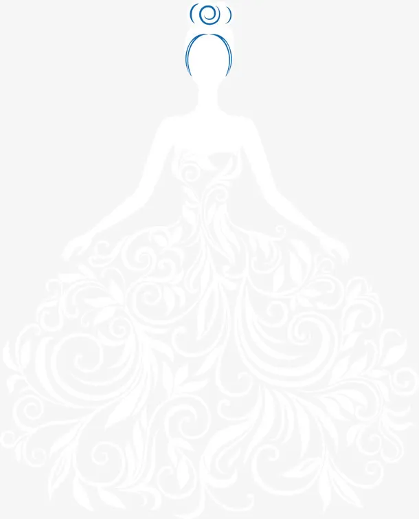创意婚纱剪影免抠