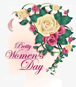 三八妇女节花姑娘矢量素材免抠