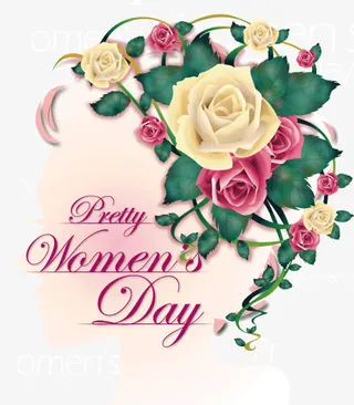 三八妇女节花姑娘矢量素材免抠