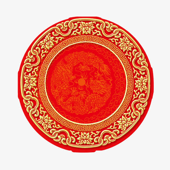 圆形吉祥底纹免抠