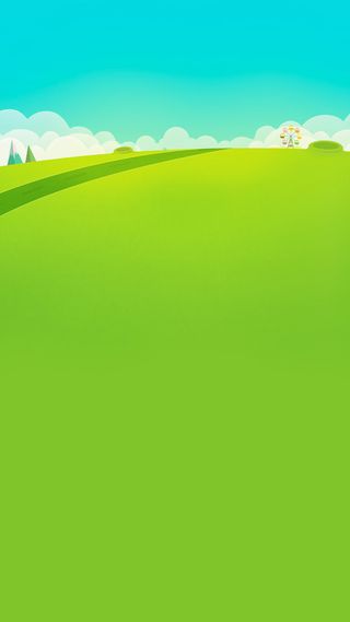 绿色清新春天山坡H5背景素材高清