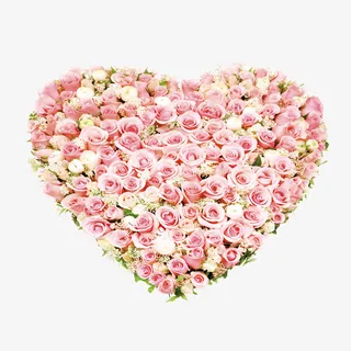 心形鲜花感恩装饰免抠