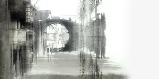 水墨古镇小桥流水免抠