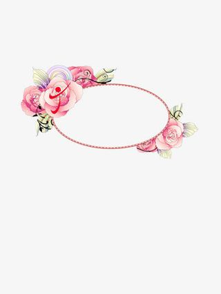 精美花卉装饰边框免抠