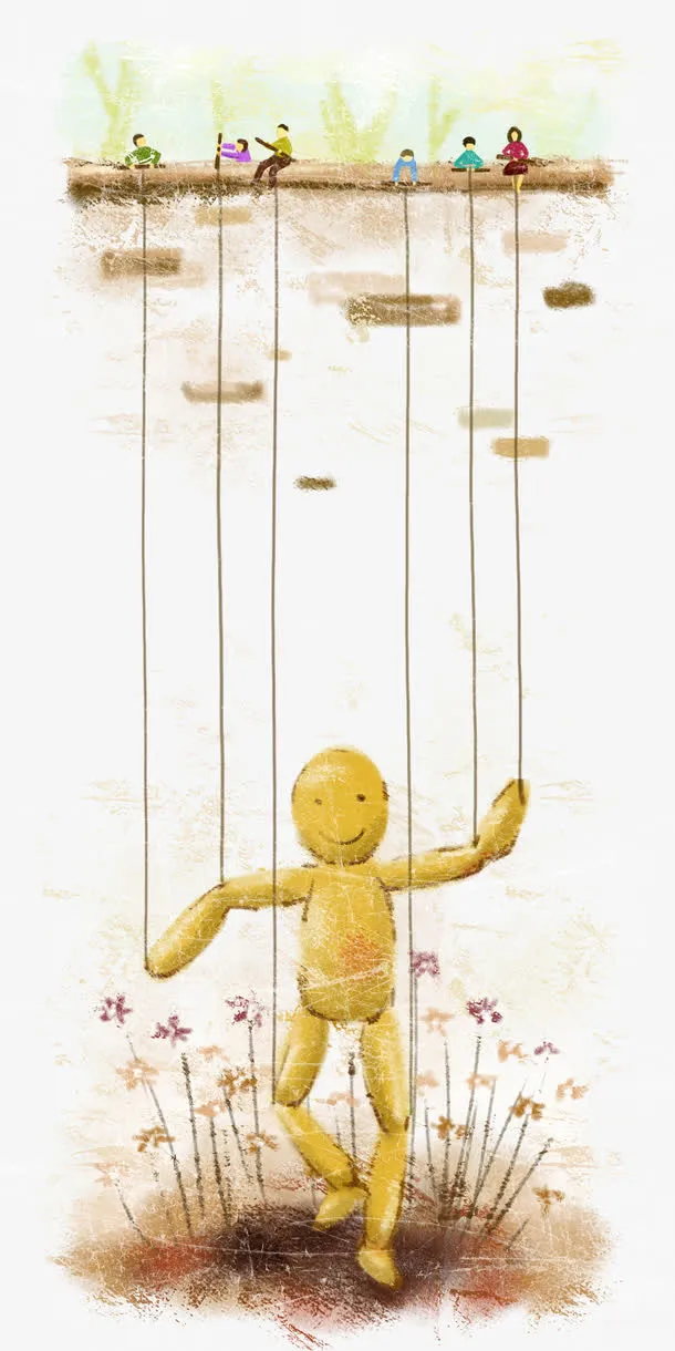 卡通手绘创意风景人物免抠