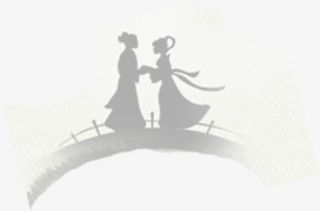 情人节卡通人物鹊桥相会免抠