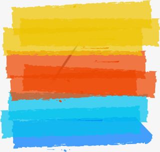 蓝色红色黄色线条免抠