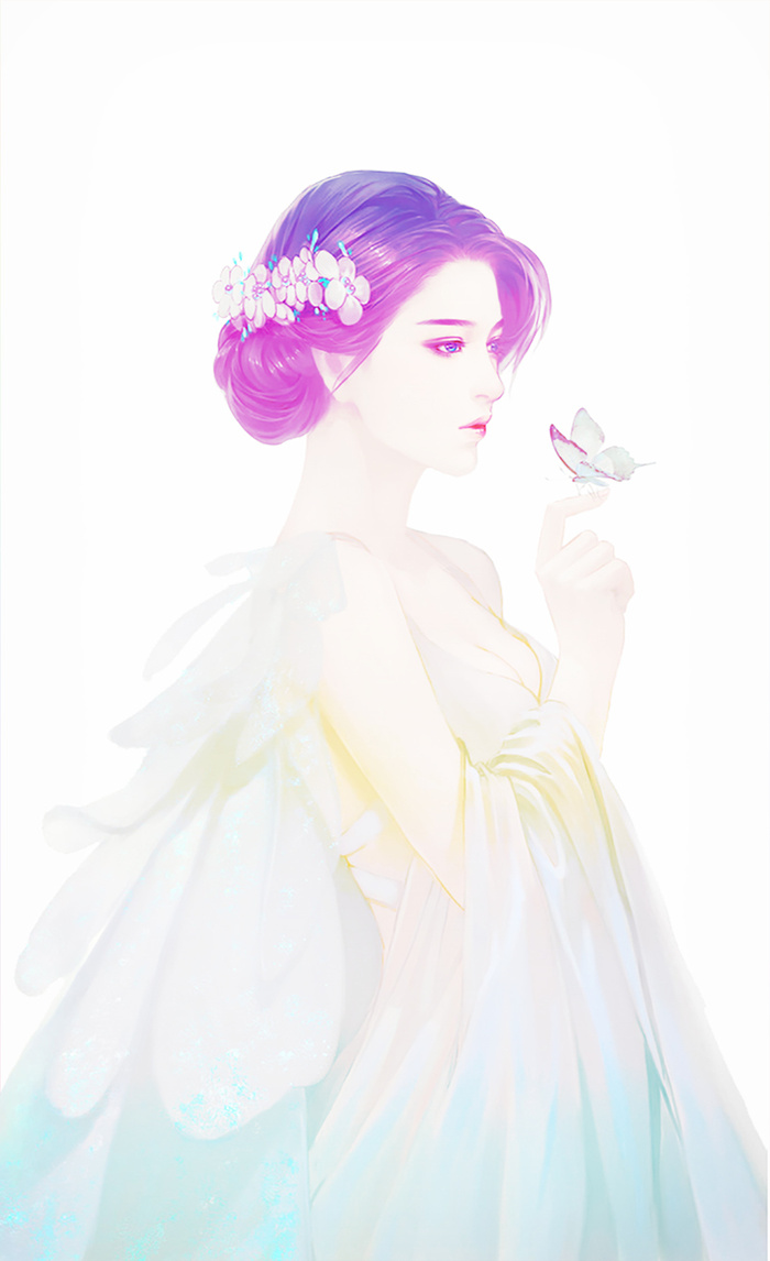 梦幻七彩人物2D卡通手绘人物高清