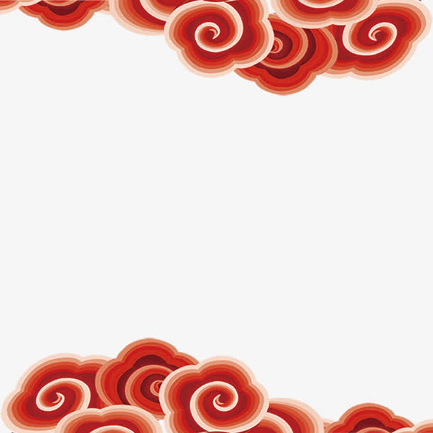 春节海报祥云装饰免抠