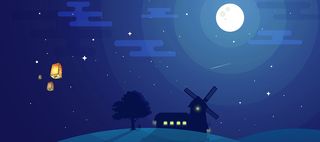 扁平八月十五圆淘宝电商中秋节banner高清