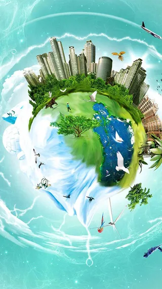 创意的城市H5素材背景高清