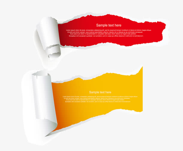 被撕开的纸免抠