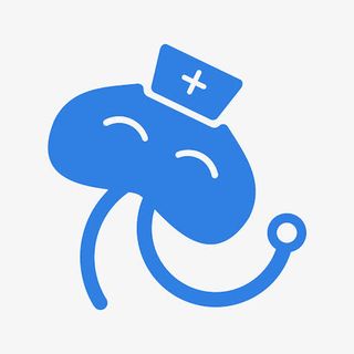 蓝色创意医院挂号图标免抠