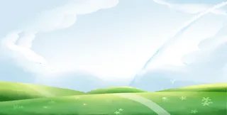 天空草地卡通背景高清