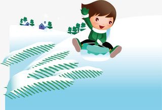 雪地雪天滑雪免抠