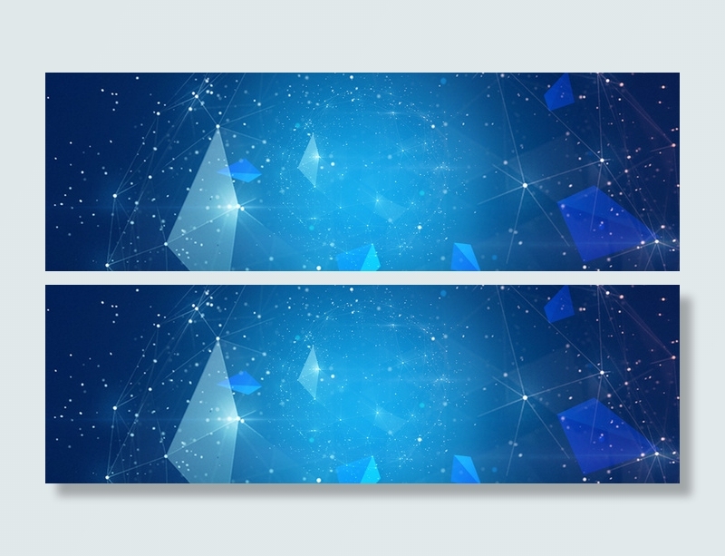 星空几何商务科技蓝色banner背景高清