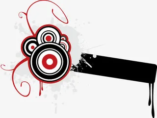 酷动泼墨元素免抠