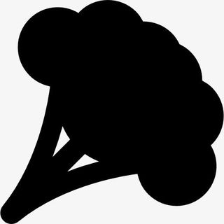 西兰花蔬菜剪影图标免抠