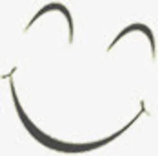 灰色简单线条笑脸免抠