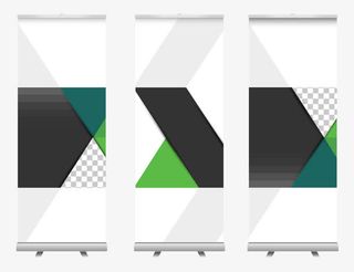 矢量商务易拉宝展架素材免抠