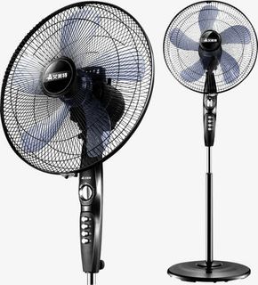 家电 风扇 电风扇 座地式 黑色免抠