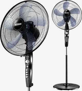 家电 风扇 电风扇 座地式 黑色免抠
