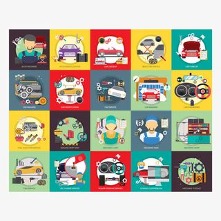 矢量汽车修理免抠