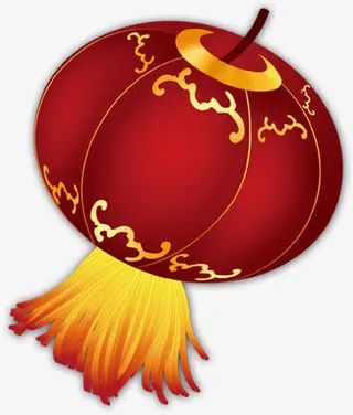 红色新年灯笼卡通免抠