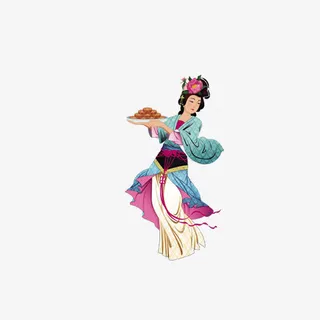 嫦娥送月饼免抠