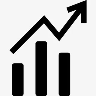 酒吧和直线上升的图形数据分析图标免抠图标元素