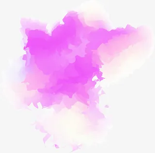 紫色水彩晕染免抠