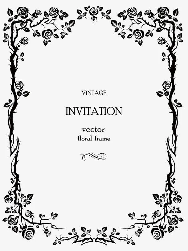 欧风花纹纹理边框免抠