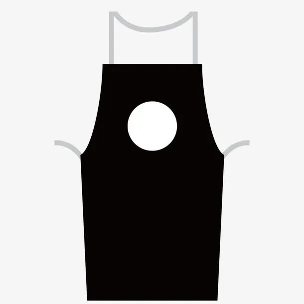 矢量黑色质感围裙免抠