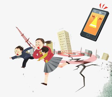地震中逃跑的人免抠