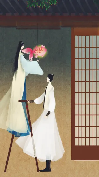 意境的古风绘画作品免抠