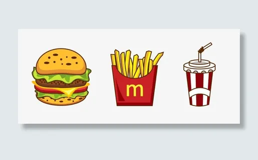 牛肉汉堡薯条可乐免抠