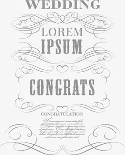 矢量欧美婚礼请柬免抠