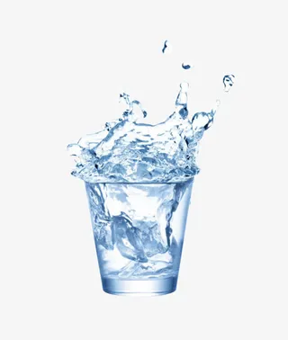 夏天 冰水 冰块 喷溅免抠