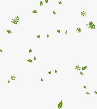 树叶漂浮元素免抠