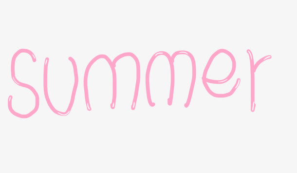 艺术字summer免抠