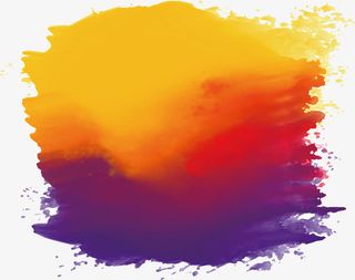 多彩晕染水彩笔刷免抠