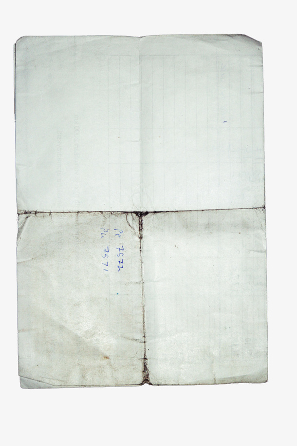 有折痕的纸张免抠