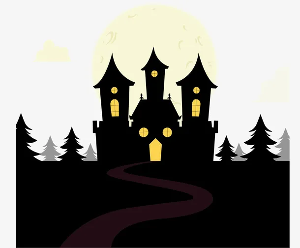 万圣节城堡免抠